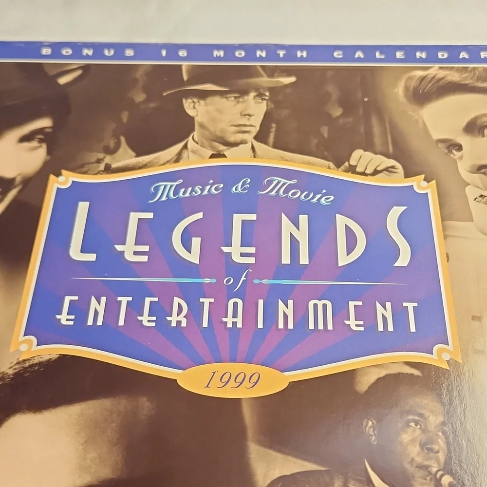Vintage 1999 Cleo calendar Music And Movie Legends. Unused